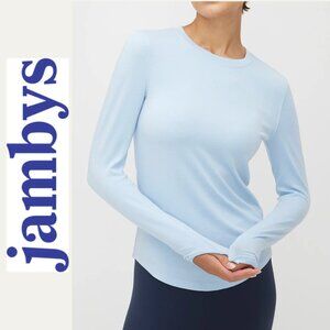 Jamby's Women's Long-Sleeve JamTee T-Shirt, Glacier Blue Color, Size M